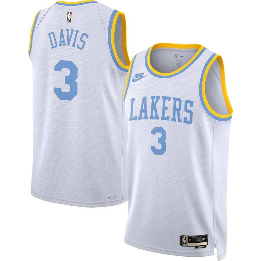 Men Los Angeles Lakers #3 Anthony Davis Nike White 2022-23 Swingman NBA Jersey